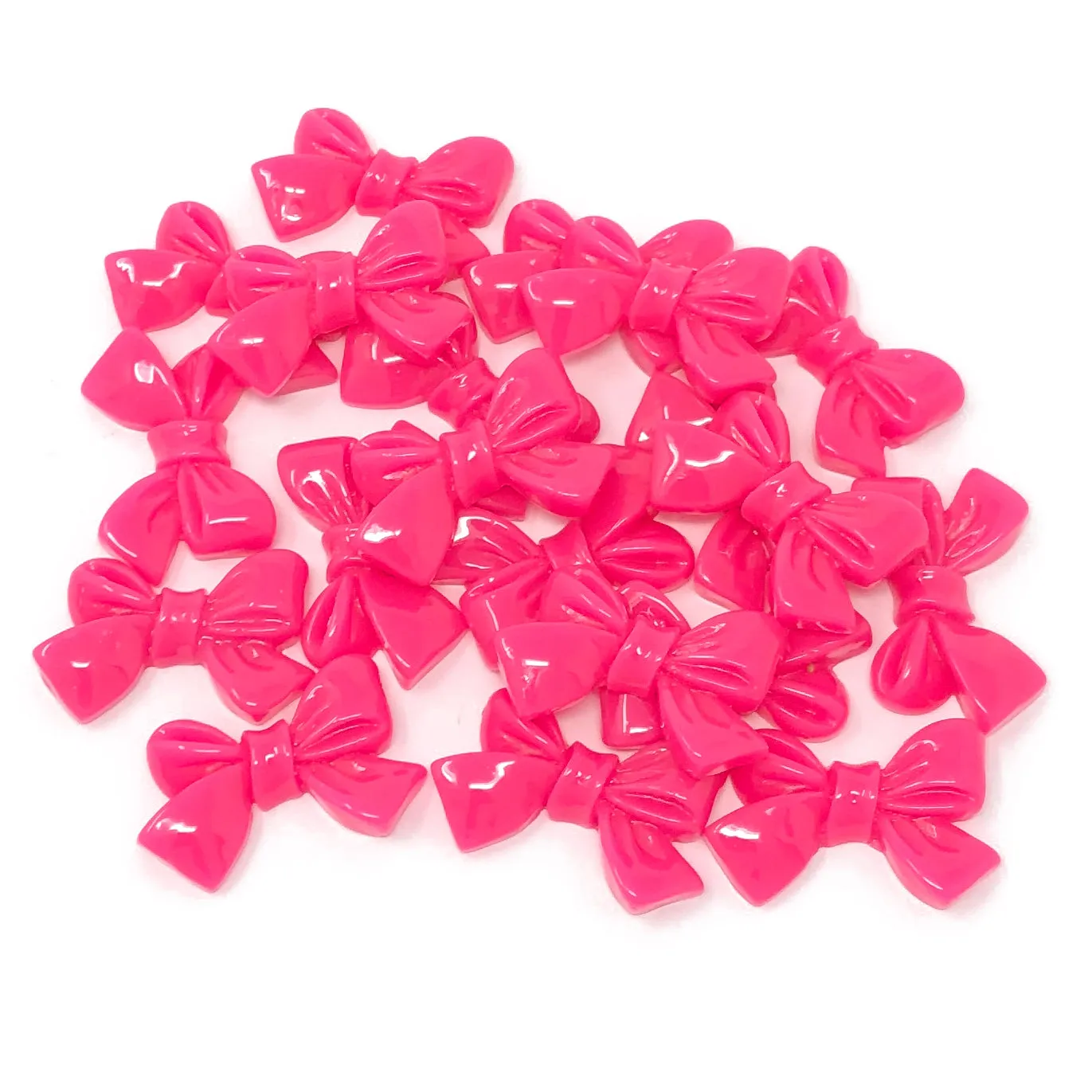 25mm Resin Bow Flatbacks - Pack of 20