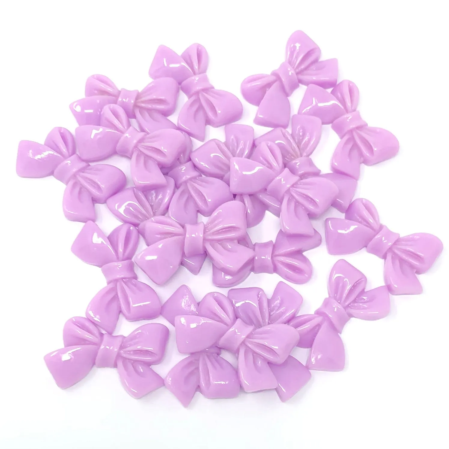 25mm Resin Bow Flatbacks - Pack of 20
