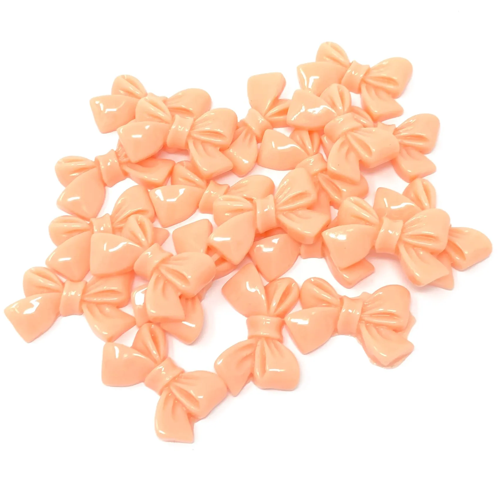 25mm Resin Bow Flatbacks - Pack of 20