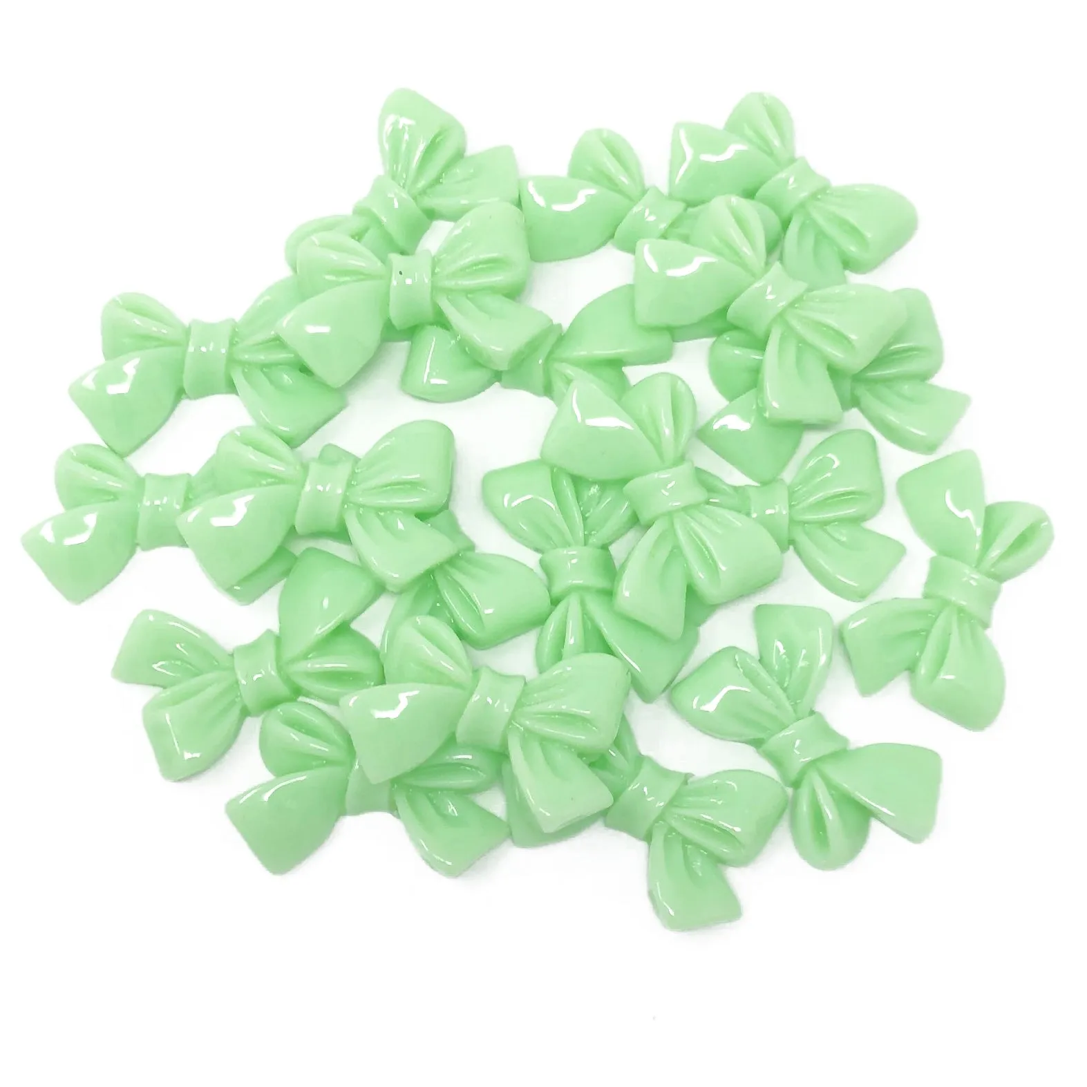 25mm Resin Bow Flatbacks - Pack of 20