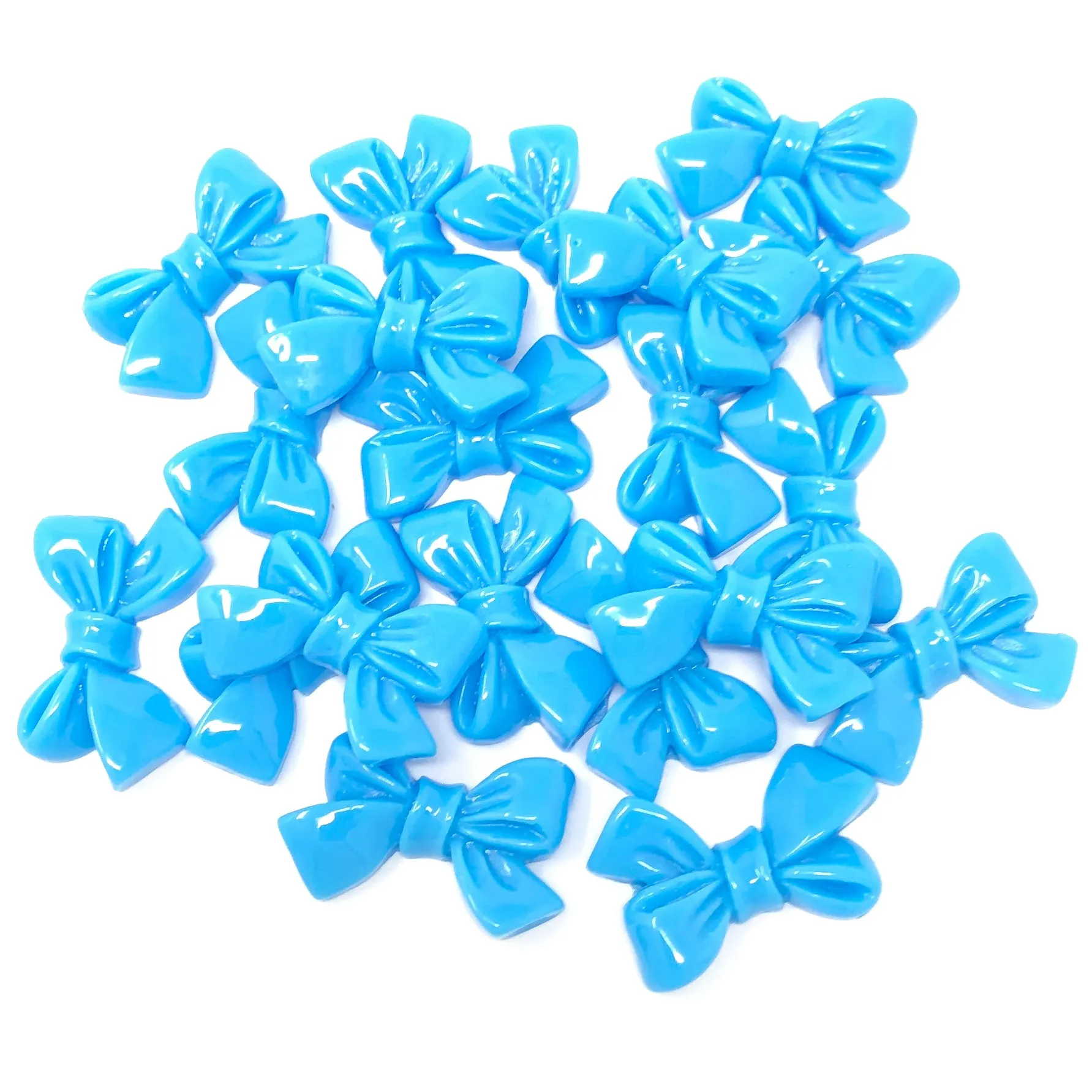 25mm Resin Bow Flatbacks - Pack of 20