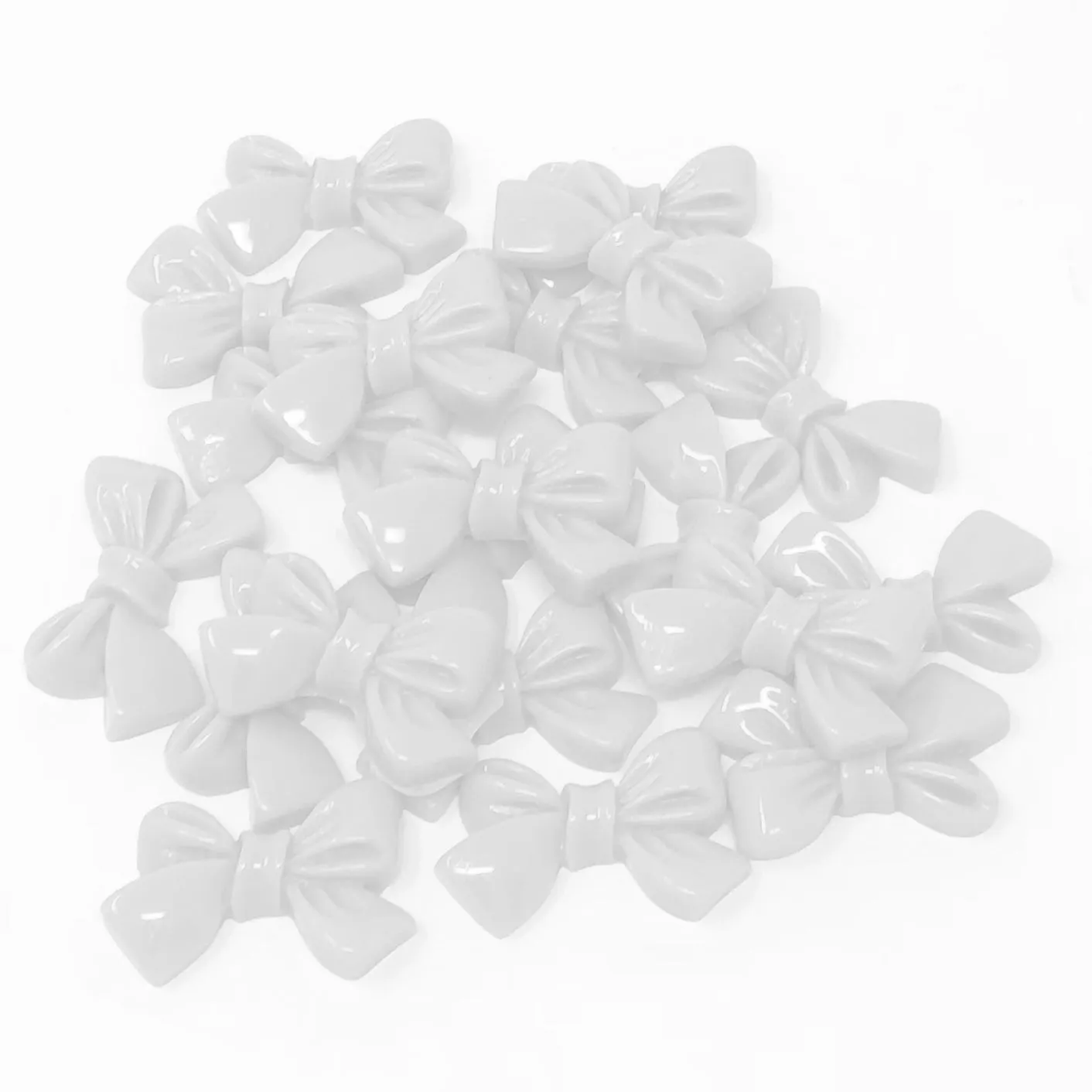 25mm Resin Bow Flatbacks - Pack of 20