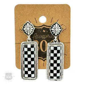Checker Earrings