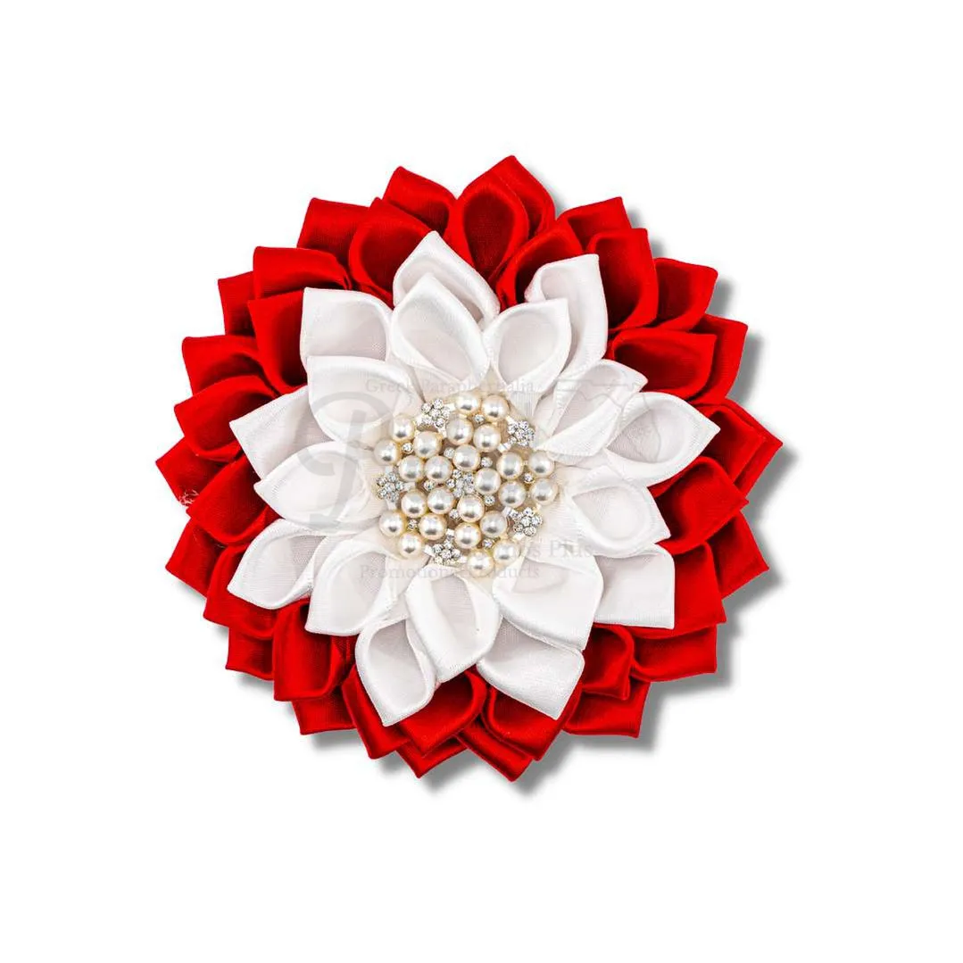 Delta Sigma Theta ΔΣΘ Silk Flower Brooch