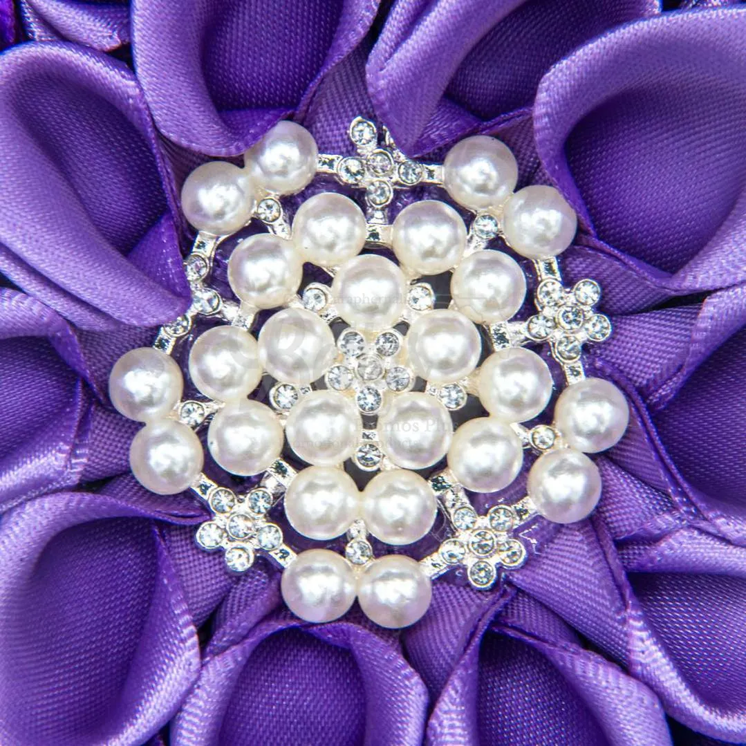 Delta Sigma Theta ΔΣΘ Silk Flower Brooch