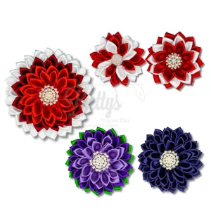 Delta Sigma Theta ΔΣΘ Silk Flower Brooch