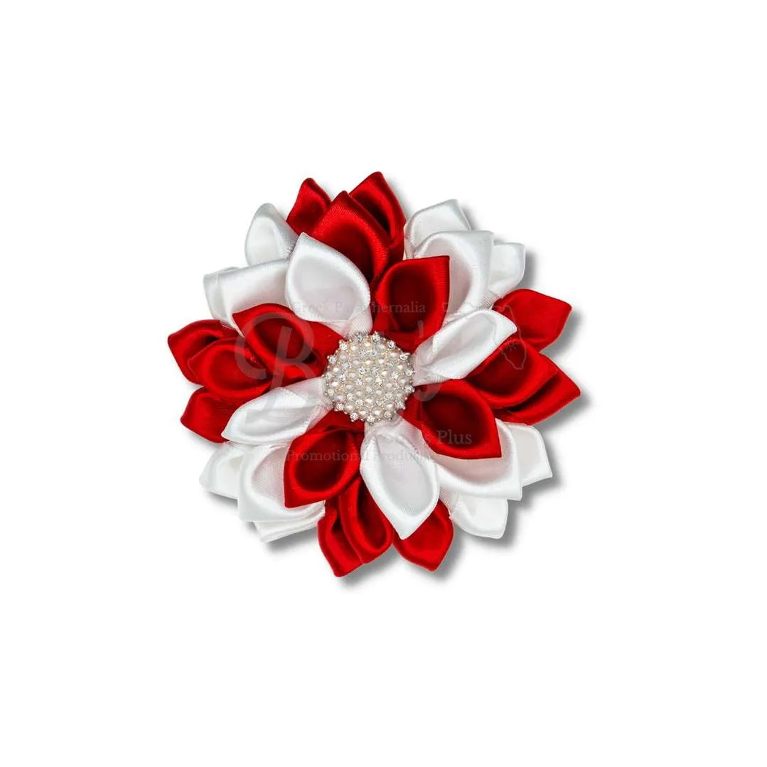 Delta Sigma Theta ΔΣΘ Silk Flower Brooch