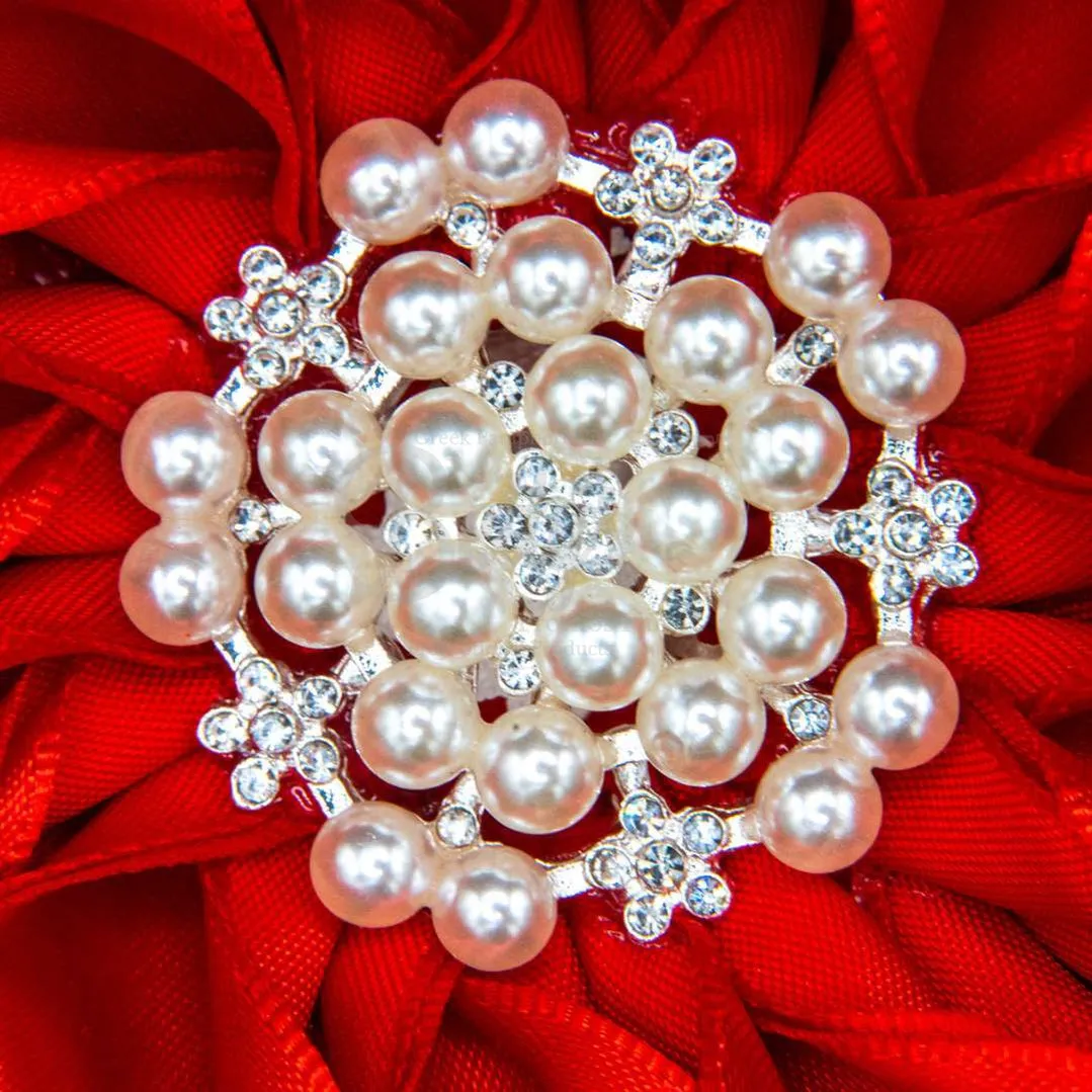 Delta Sigma Theta ΔΣΘ Silk Flower Brooch
