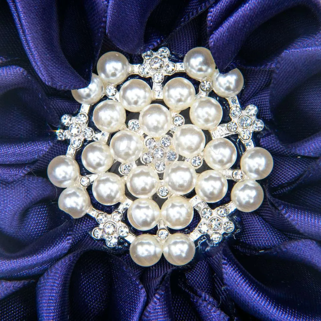 Delta Sigma Theta ΔΣΘ Silk Flower Brooch