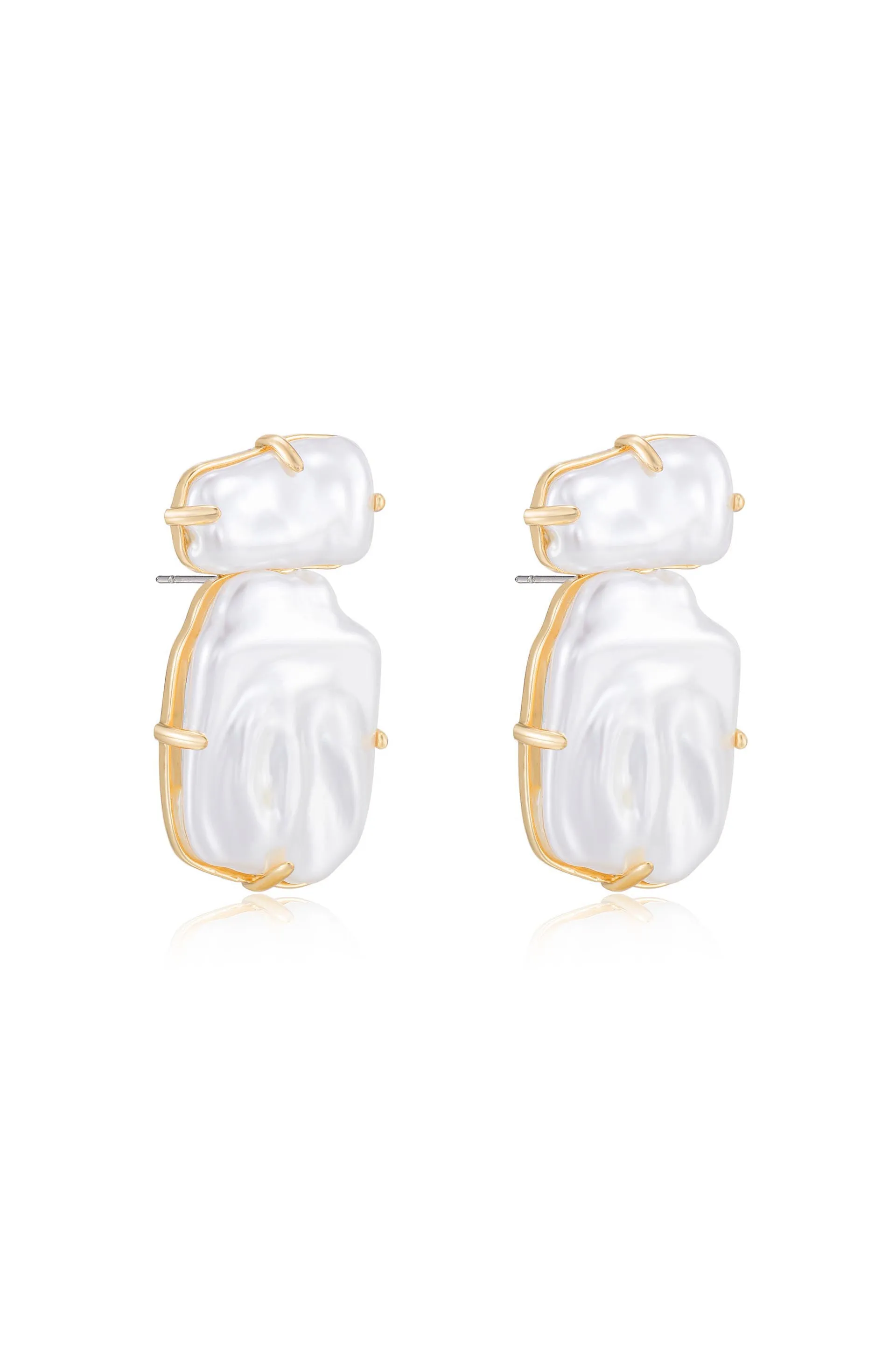 Double Pearl Earrings
