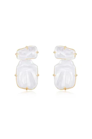 Double Pearl Earrings