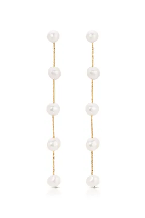 Dripping Pearl Drop Earrings