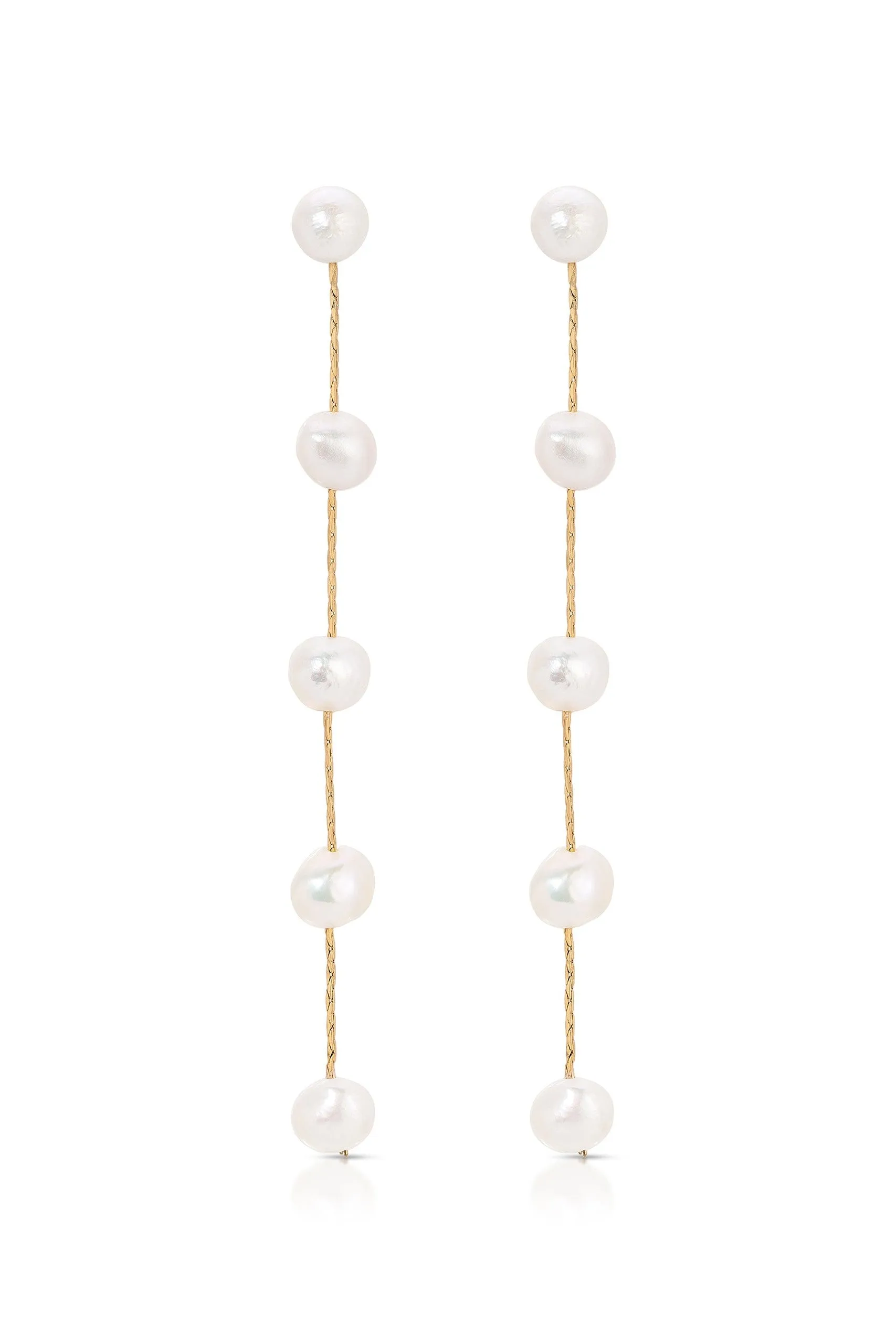 Dripping Pearl Drop Earrings