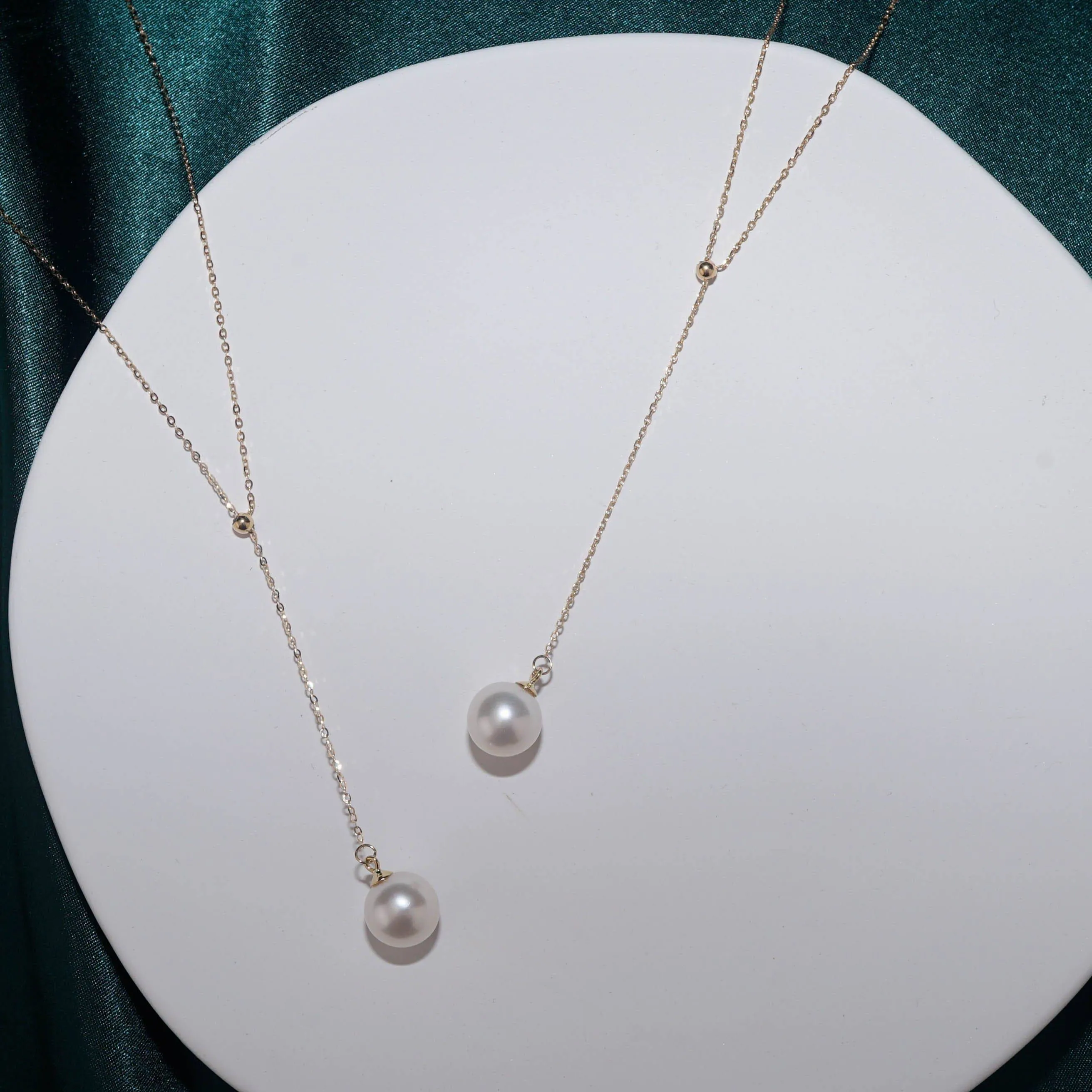 Elegant Freshwater Pearl 18K Solid Gold﻿ Necklace KN00008