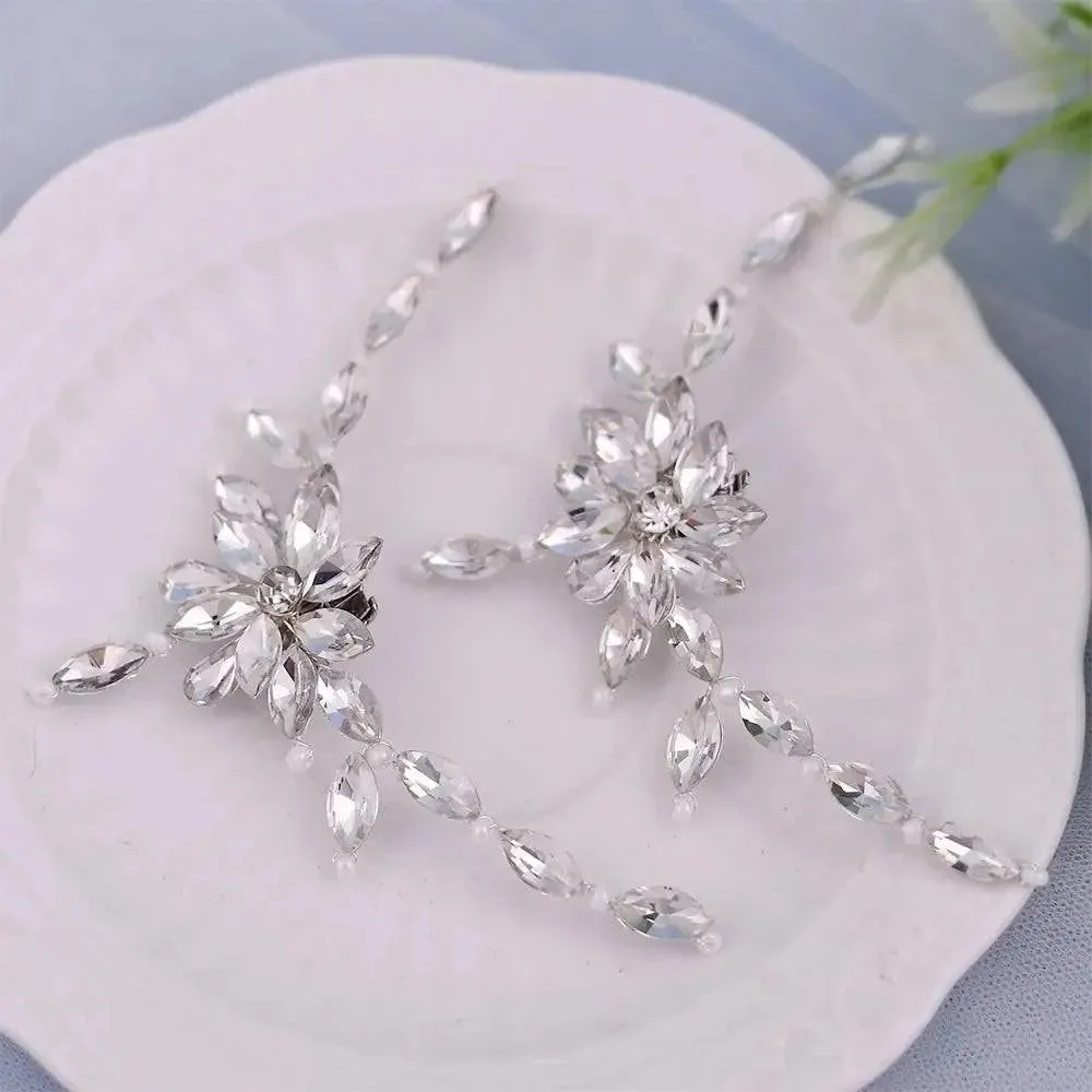 European Wedding Shoe Buckle Brooch - Shiny Rhinestone Decorations