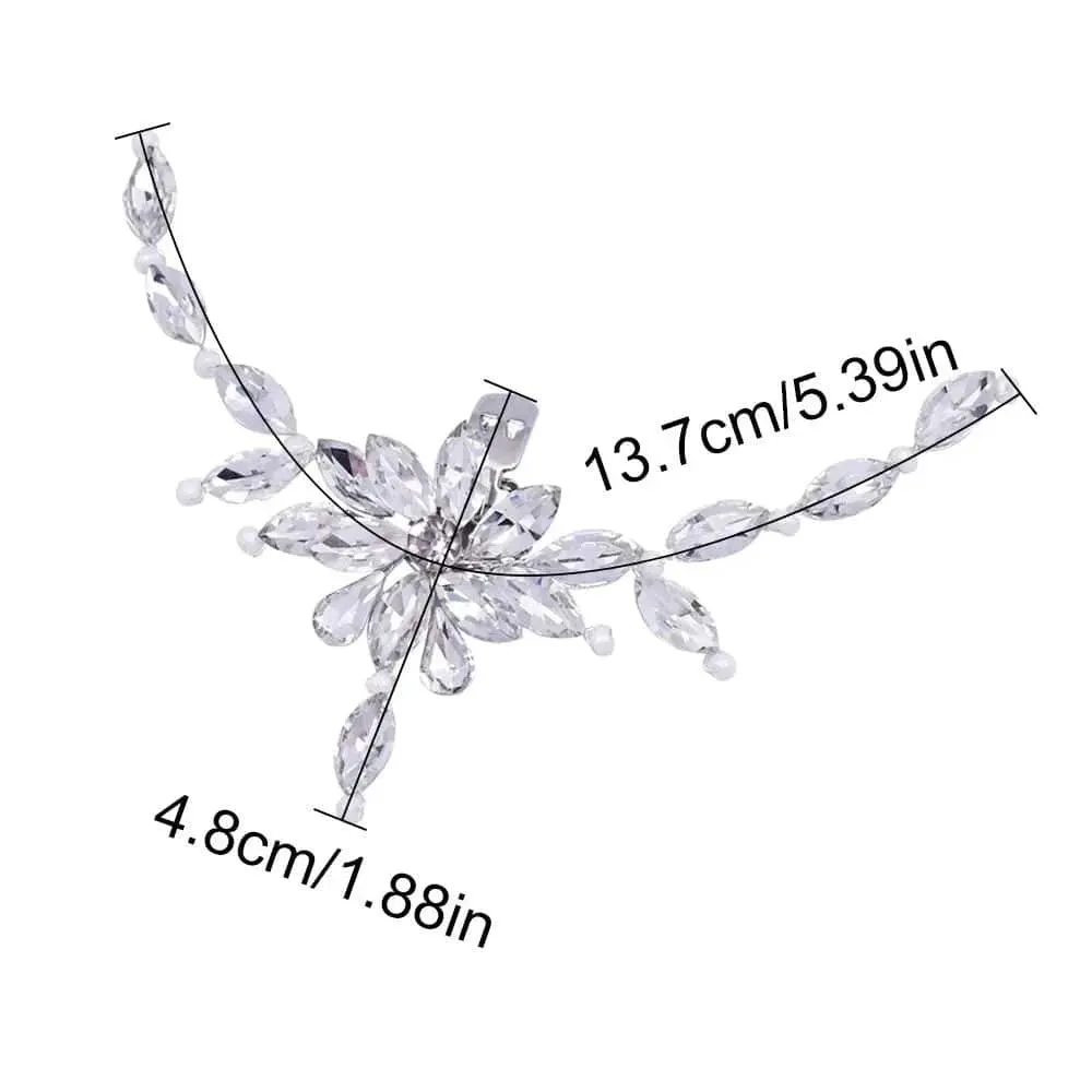 European Wedding Shoe Buckle Brooch - Shiny Rhinestone Decorations