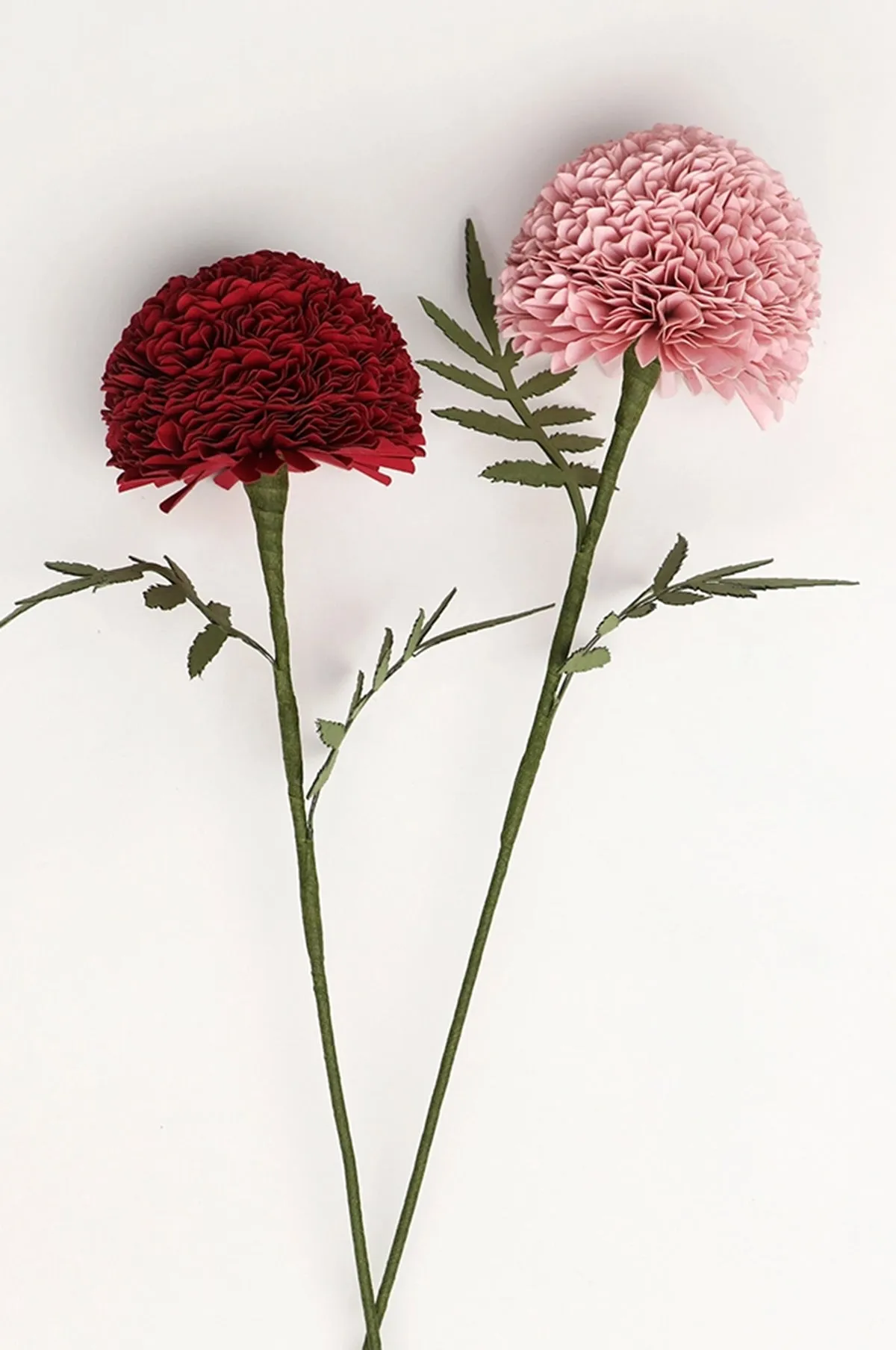 Handmade Paper Flower Stem Pink