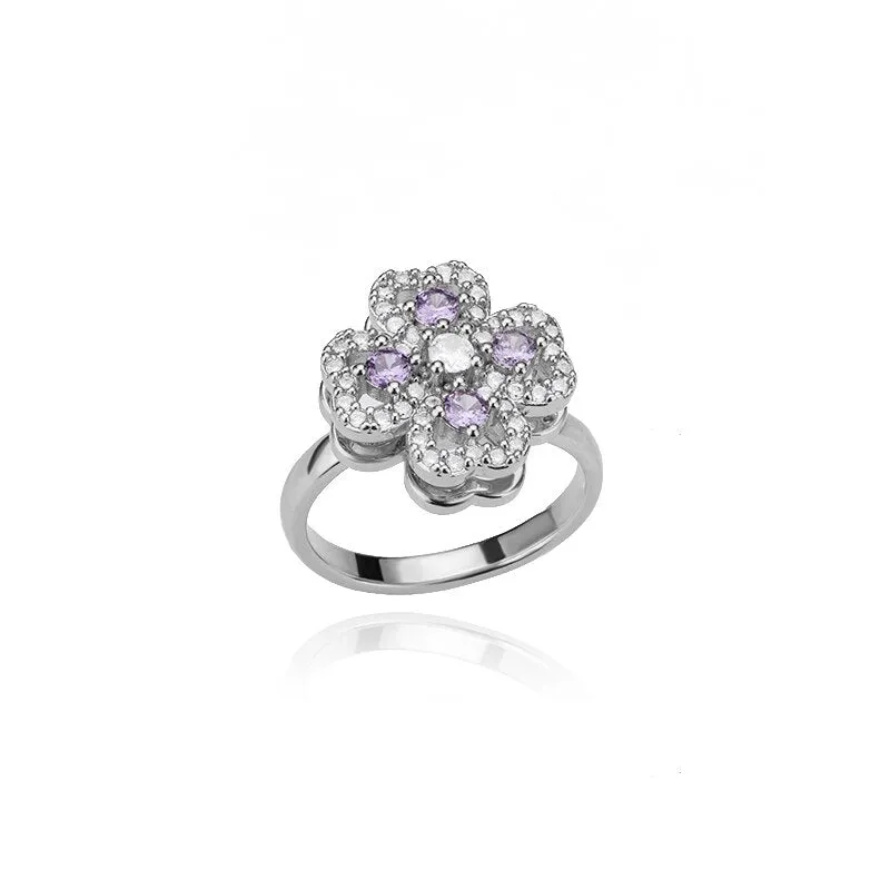 Heart Four Leaf Clover Rings for Women Adjustable Lucky Stainless Steel Ring 2023 Trend Wedding Luxury Jewelry anillos mujer