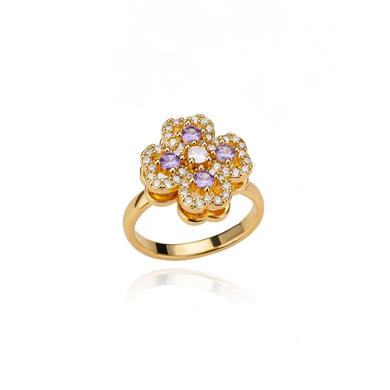 Heart Four Leaf Clover Rings for Women Adjustable Lucky Stainless Steel Ring 2023 Trend Wedding Luxury Jewelry anillos mujer