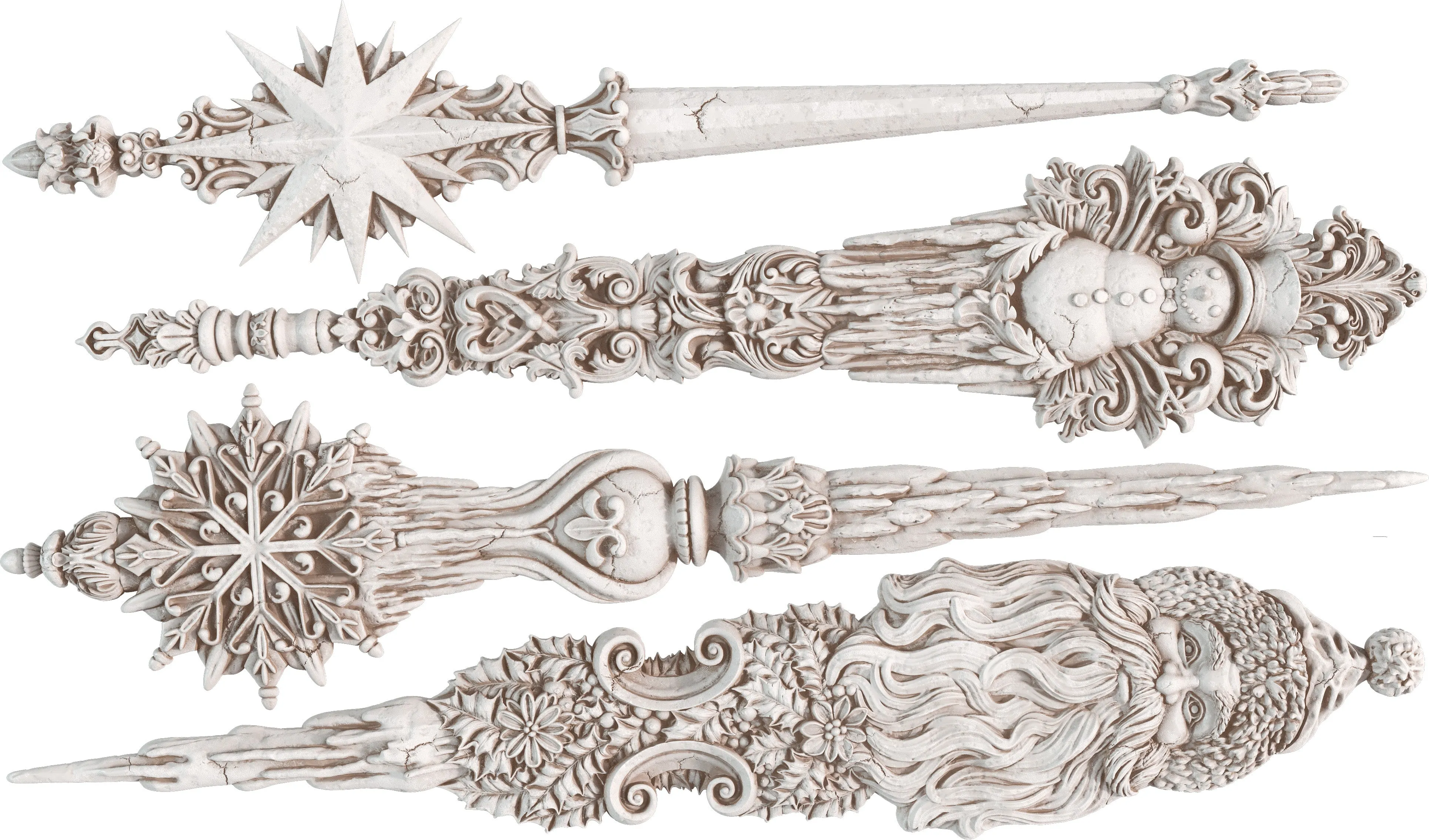 Iron Orchid Design Christmas Tapers 6x10 IOD Mould Limited Edition