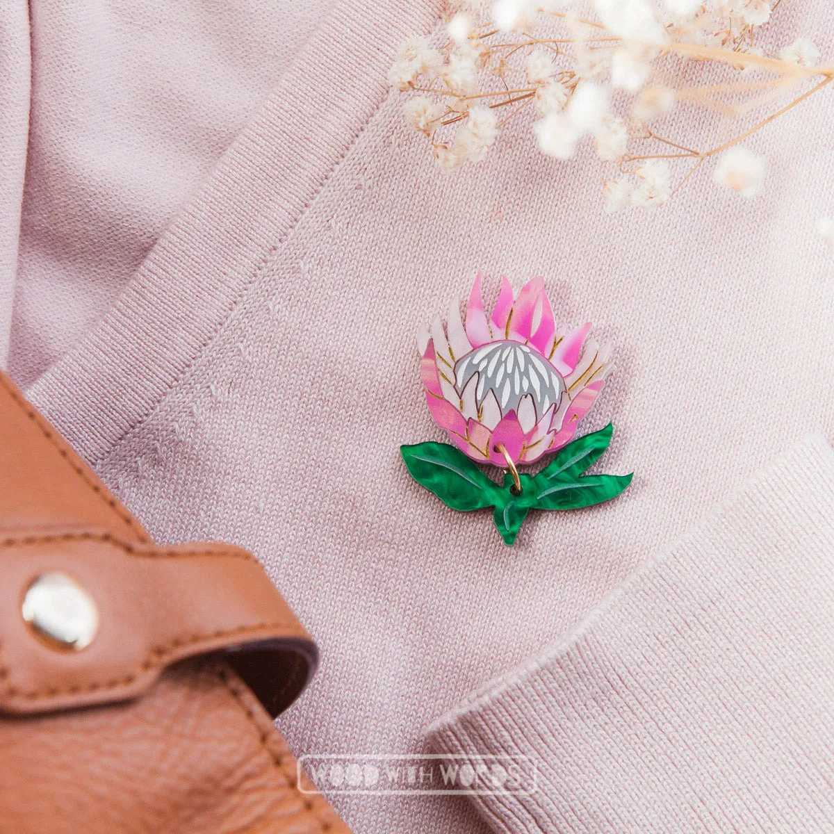 King Protea Brooch