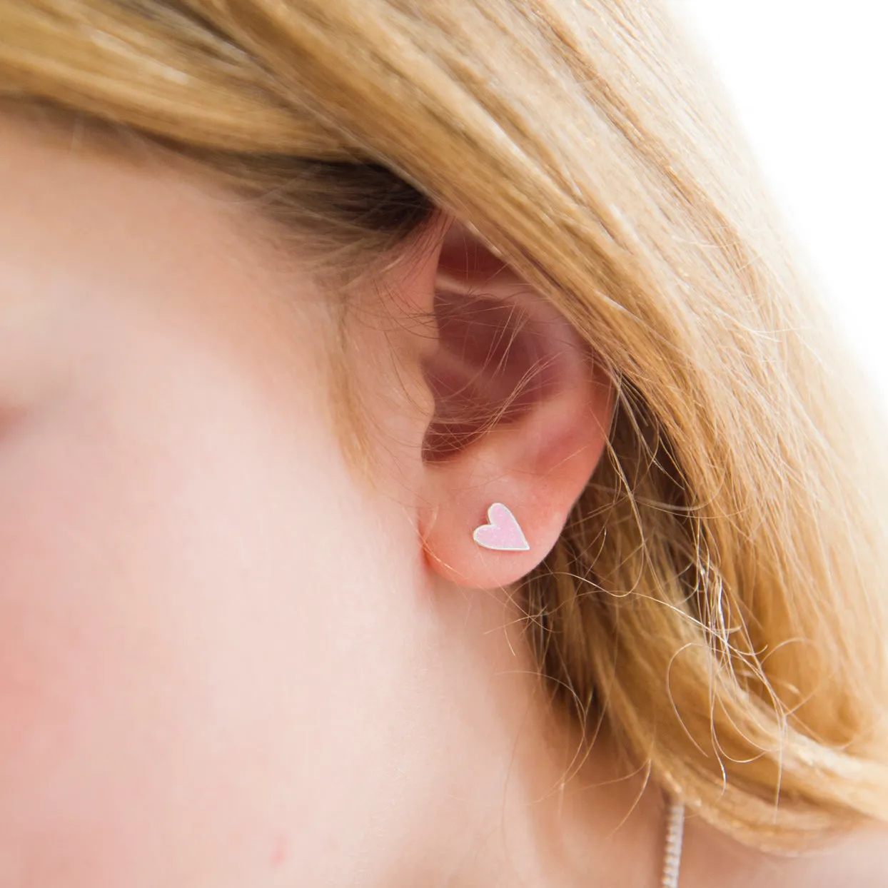Lauren Hinkley Pink Glitter Heart Earrings