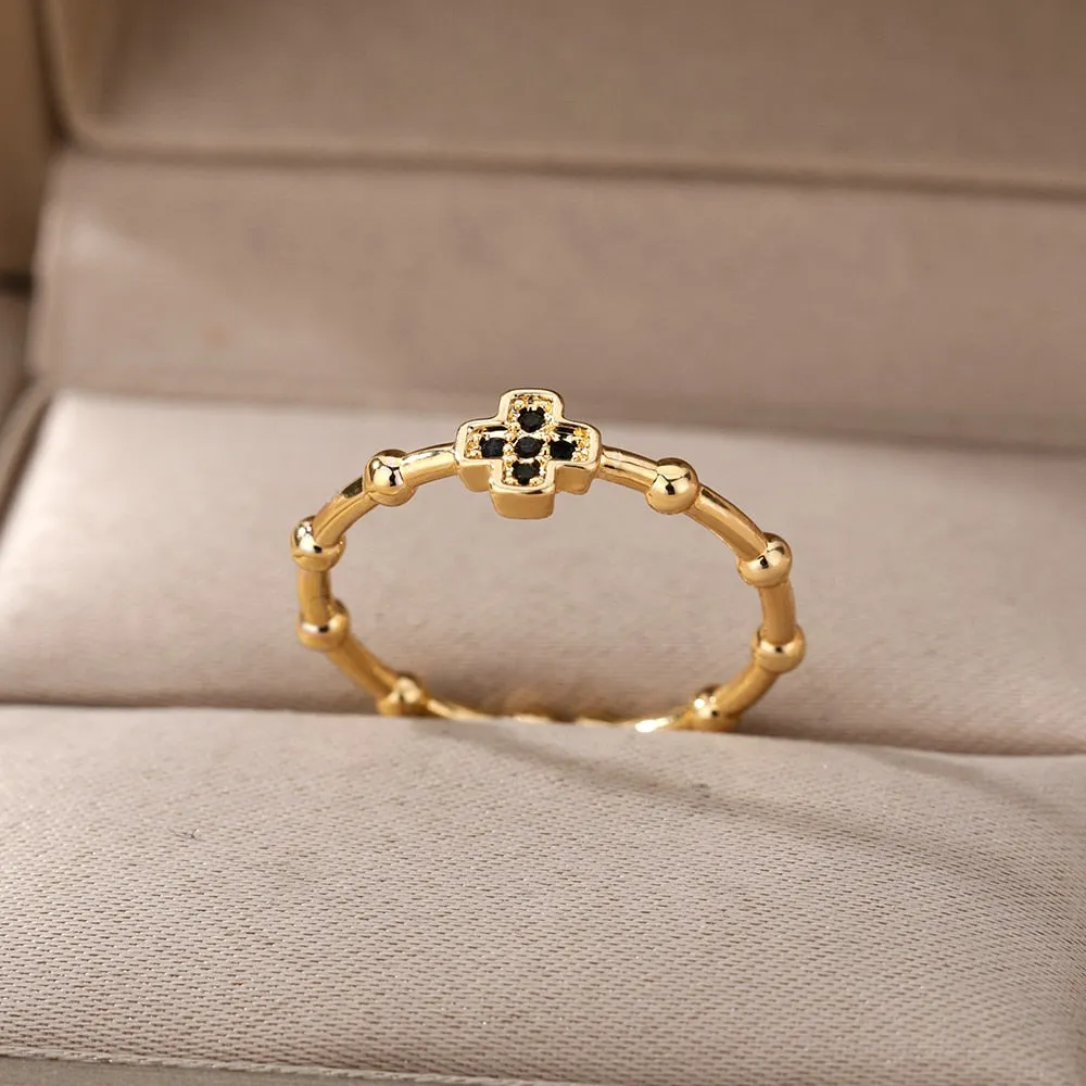 Lucky Turkish Evil Eye Rings For Women Opening Adjustable Stainless Steel Ring 2023 Trend Luxury Wedding Couple Jewelry Gift