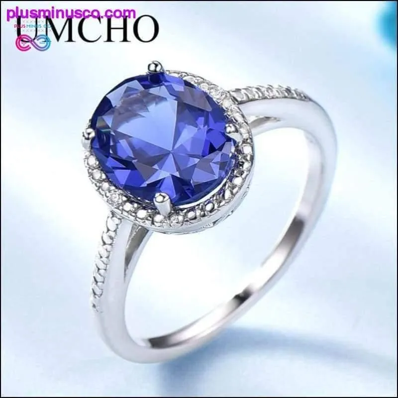 Luxury Tanzanite Rings For Women Solid 925 Sterling Silver