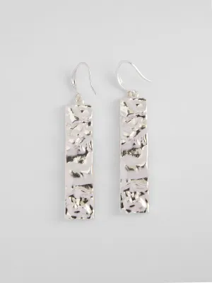 Molten Rectangular Drop Earrings