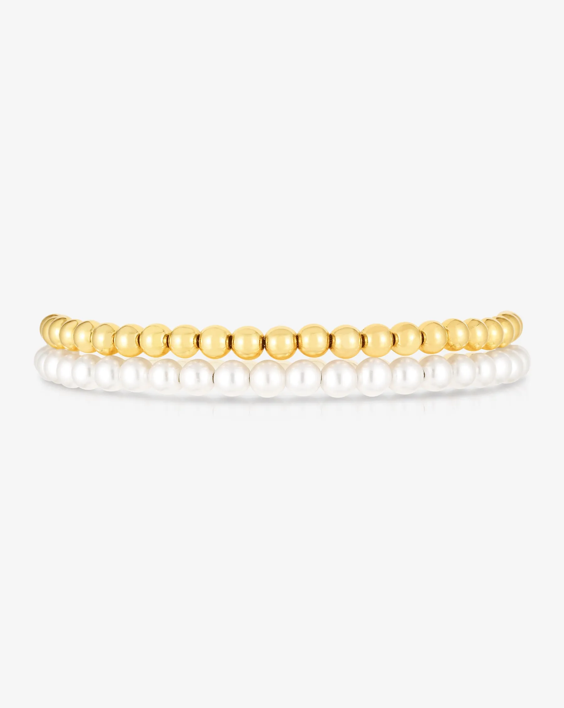 Multiway Pearl and Gold Beaded Necklace   Double Wrap Bracelet