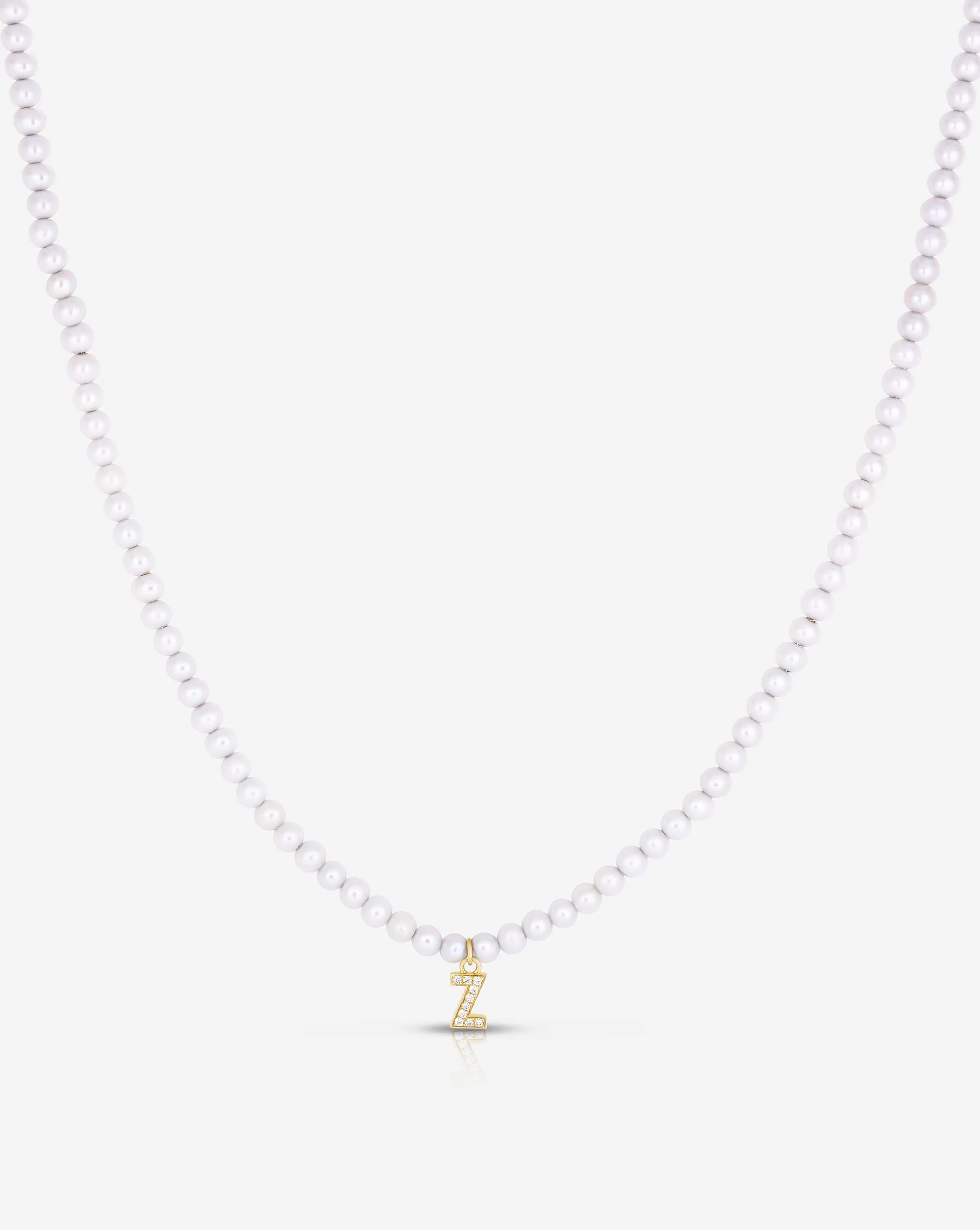 Pearl   Pavé Initial Choker