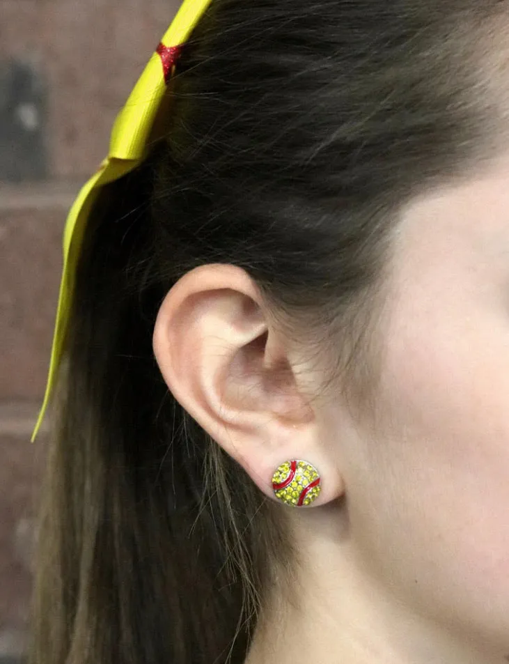 Softball Earrings Post Earrings