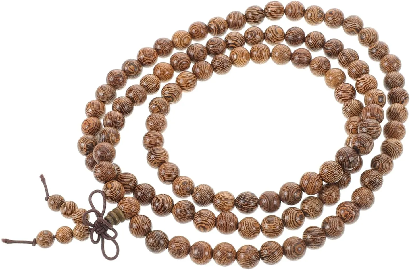 Unisex Wooden Prayer Beads Bracelet Beaded Meditation Jewelry 108 Beads for
