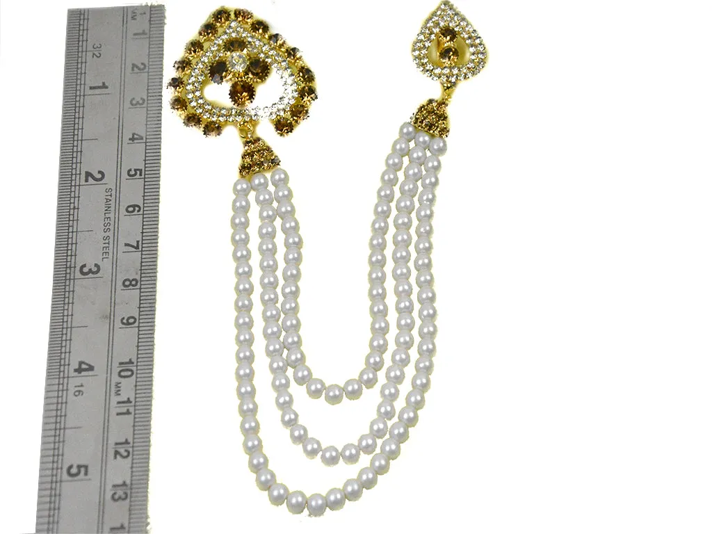 White Golden Designer Brooch 10